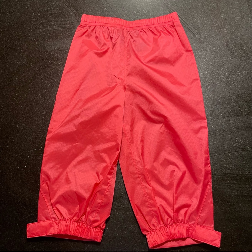NWT L.L.Bean Toddler Discovery Rain Pants in Ruby Coral size 2T